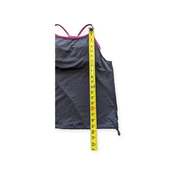 FABLETICS Norwalk Tank Blouson Built-in Bra Charcoal Mulberry Size X-Small 2 NWT - Picture 3 of 6